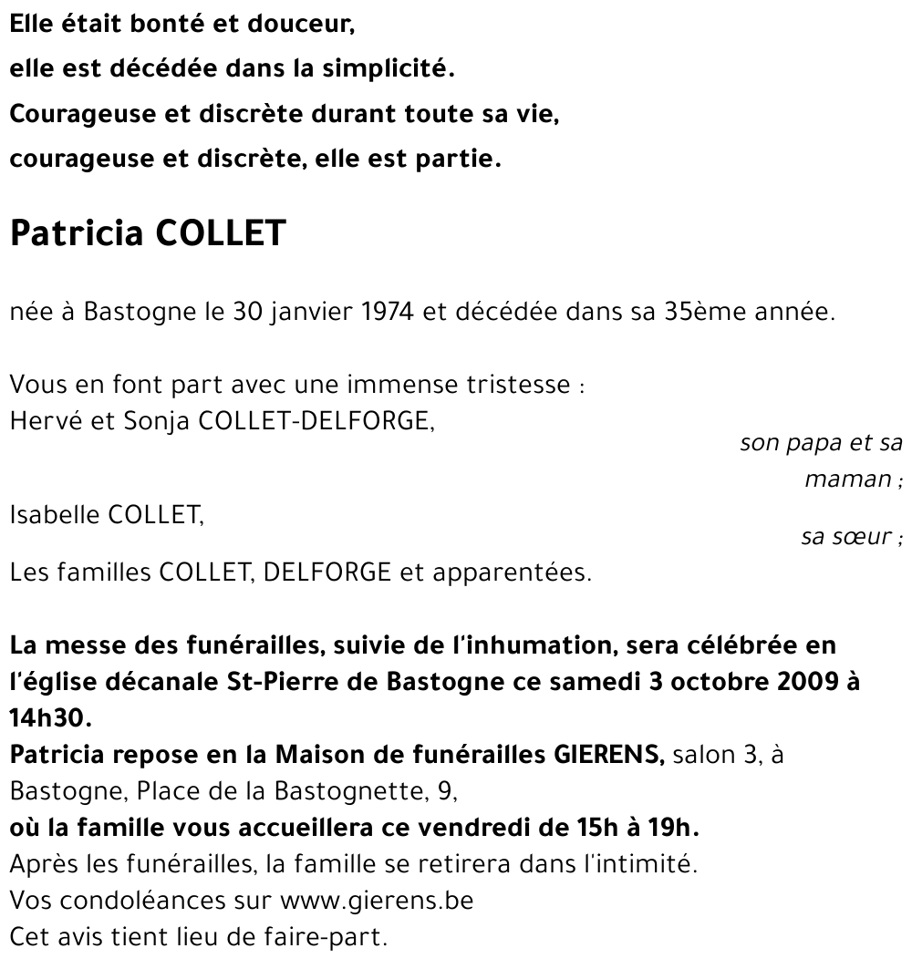 Patricia COLLET