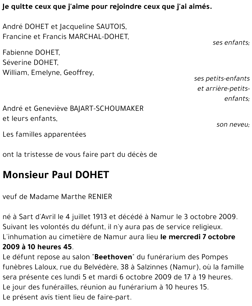 Paul DOHET
