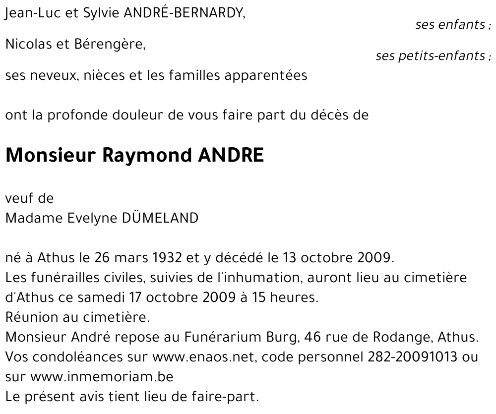 Raymond ANDRE