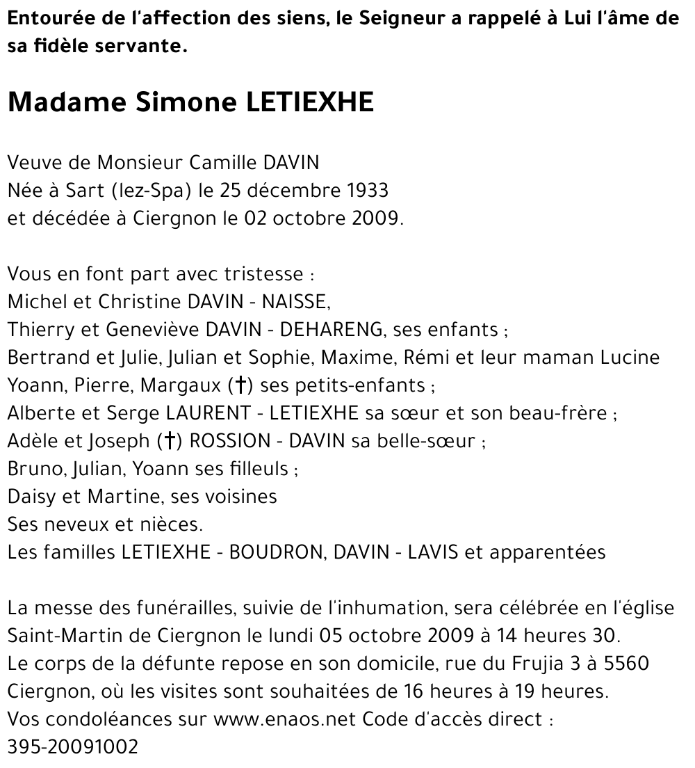 Simone LETIEXHE