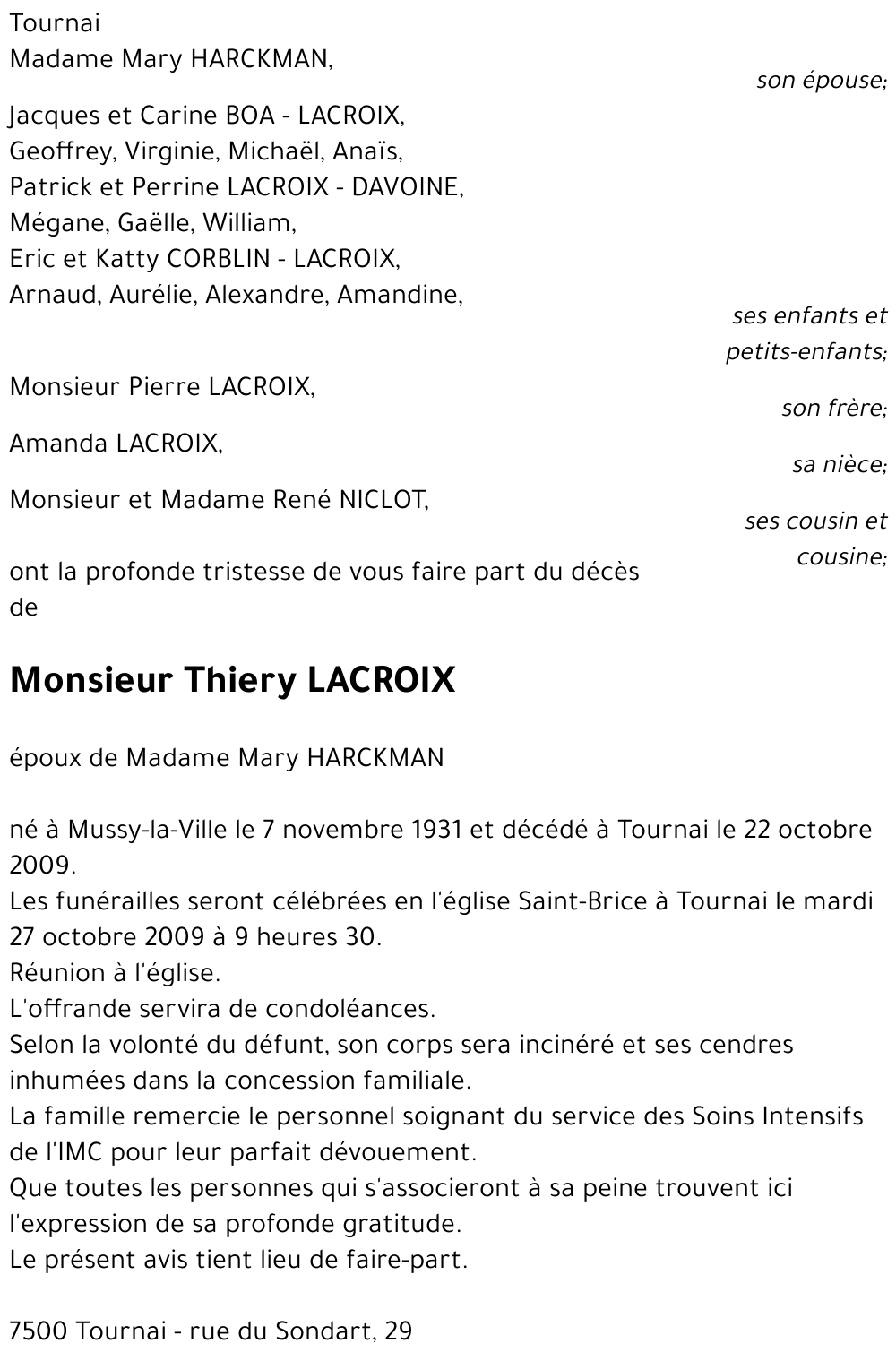 Thiery LACROIX