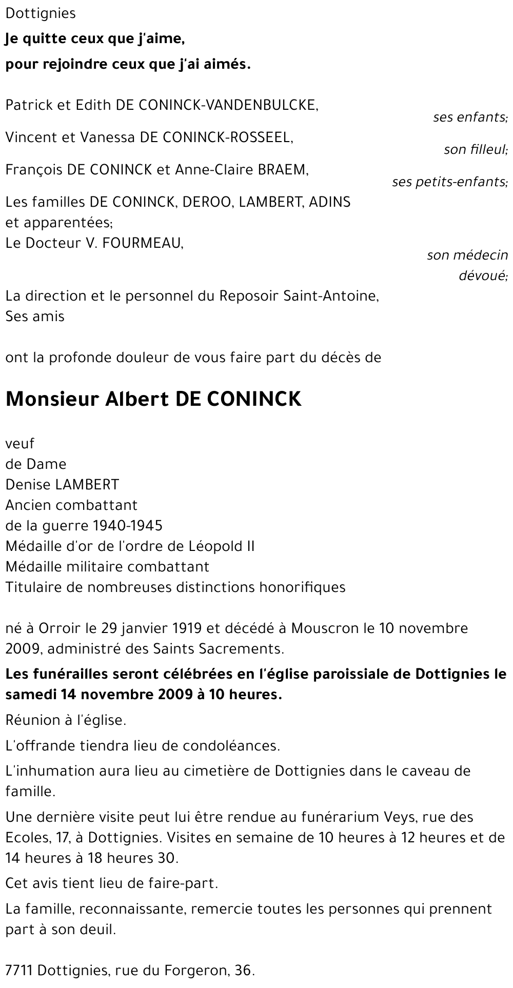 Albert DE CONINCK