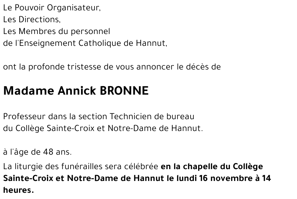 Annick BRONNE