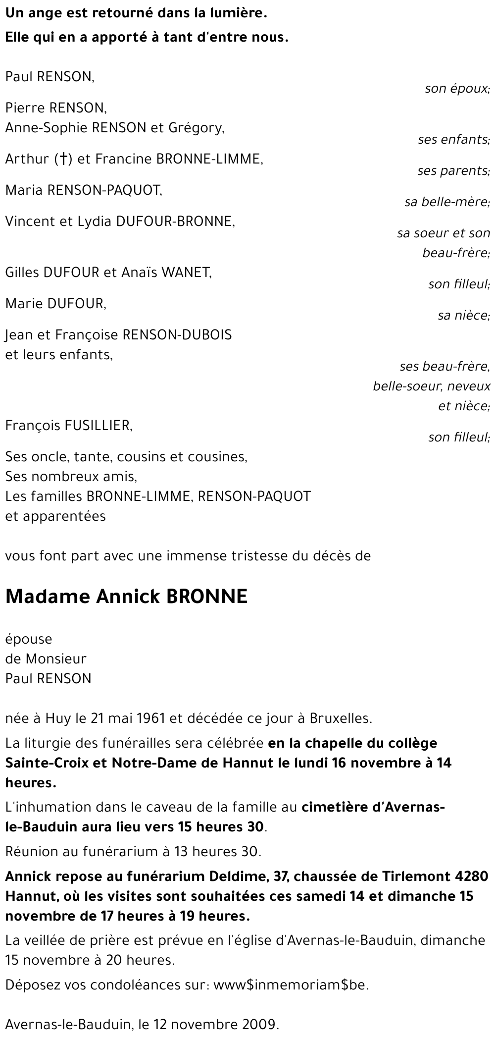 Annick BRONNE