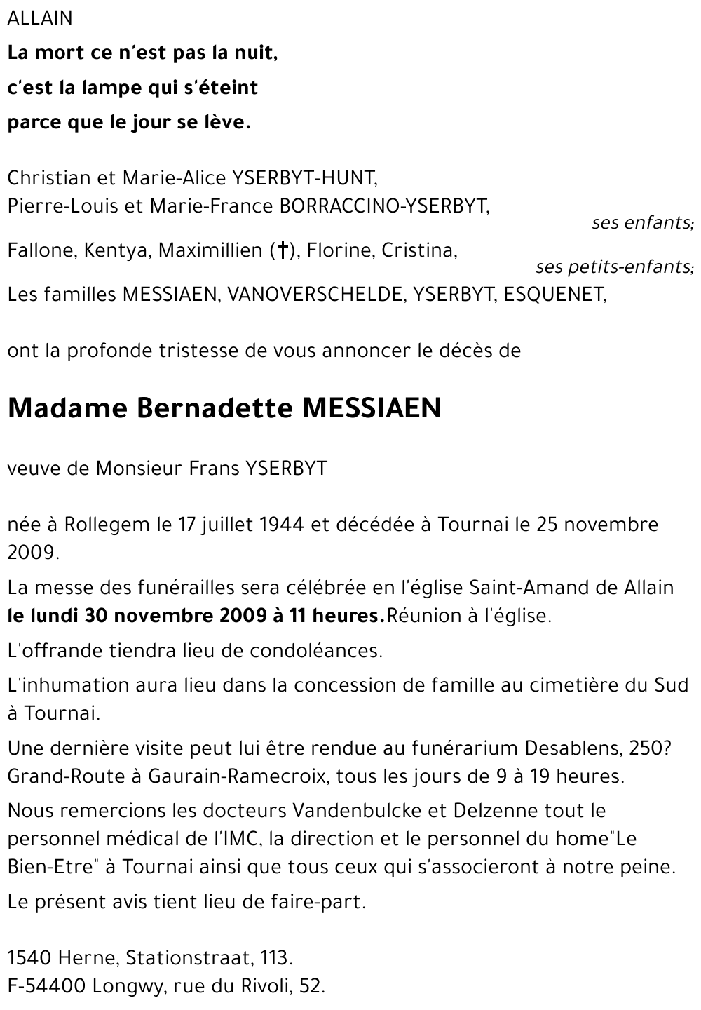 Bernadette MESSIAEN