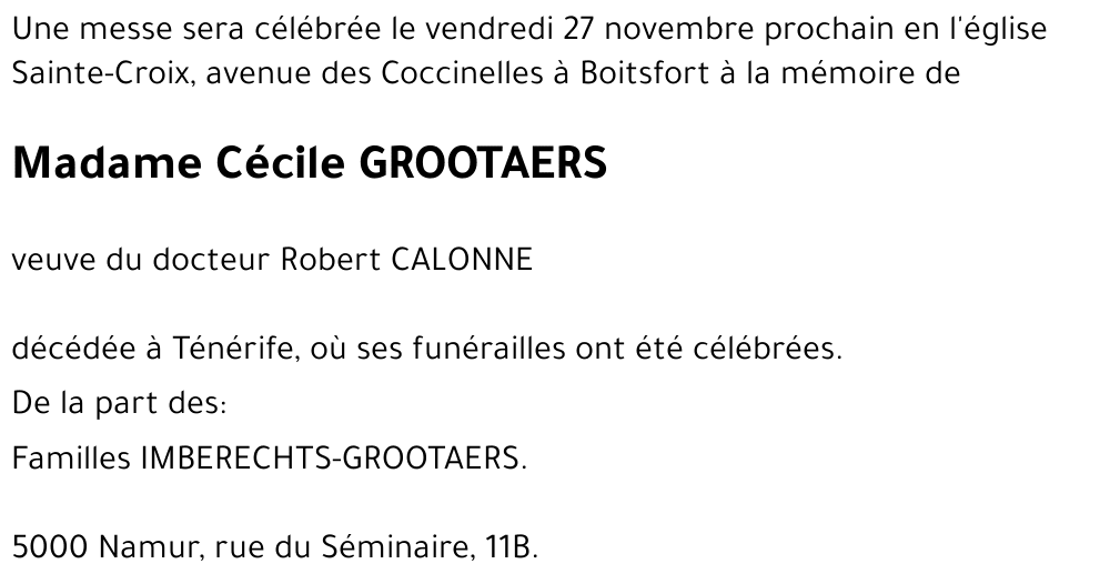 Cécile GROOTAERS