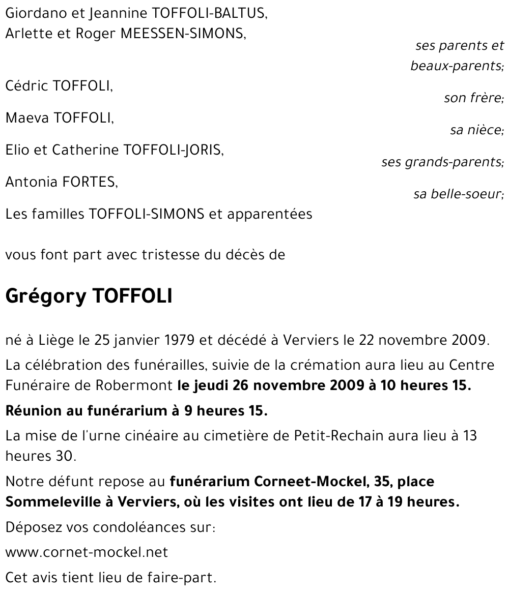 Grégory TOFFOLI