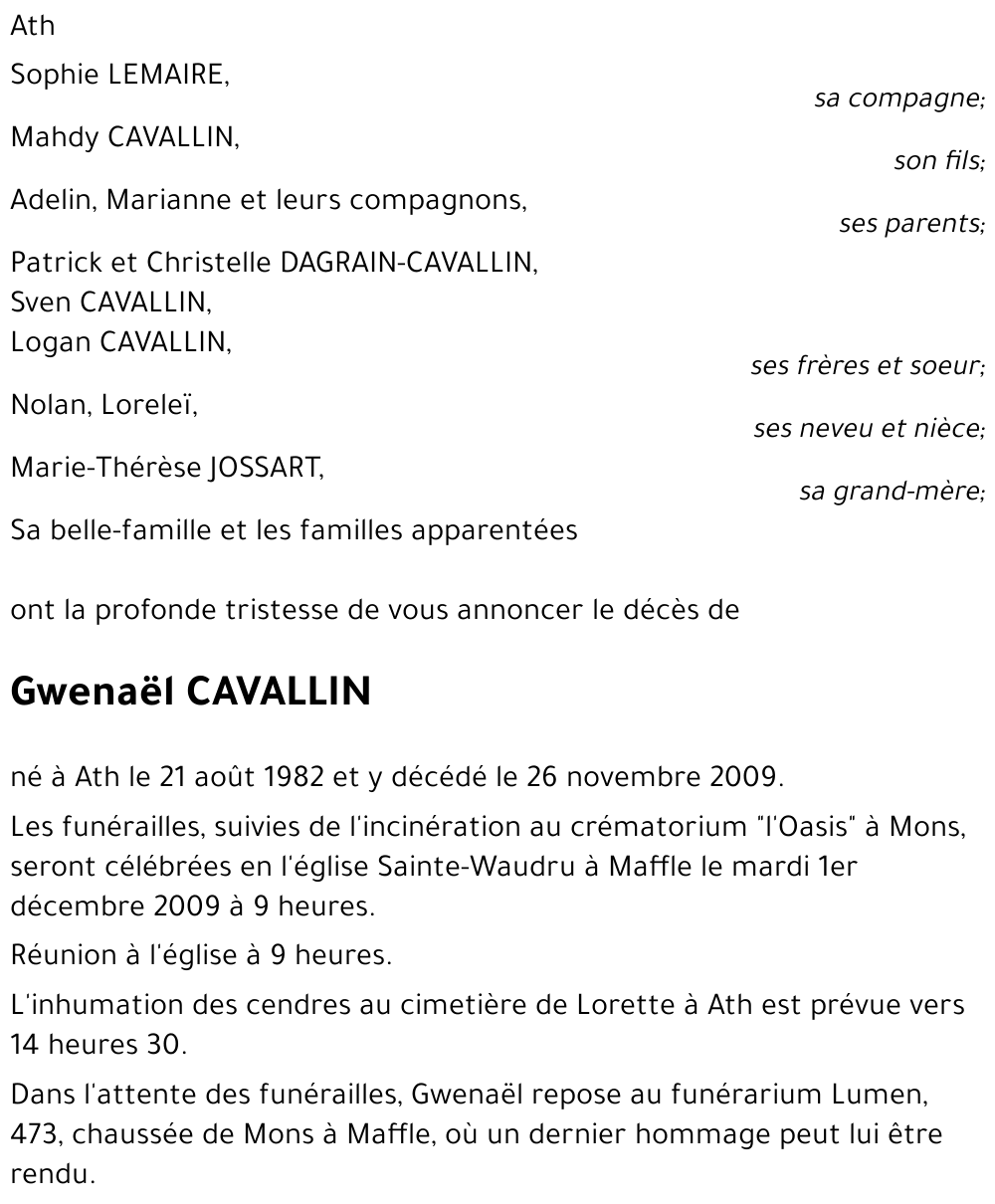 Gwenaël CAVALLIN