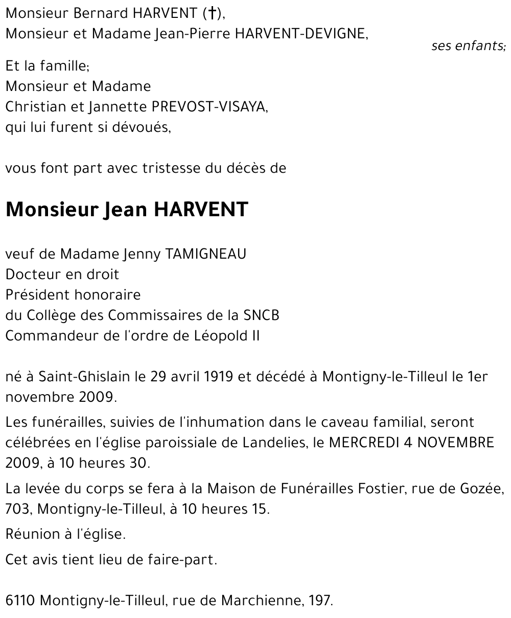 Jean HARVENT