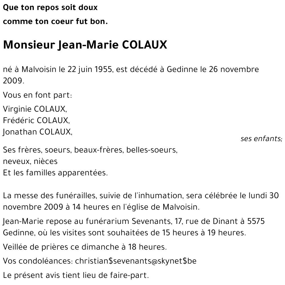 Jean-Marie COLAUX