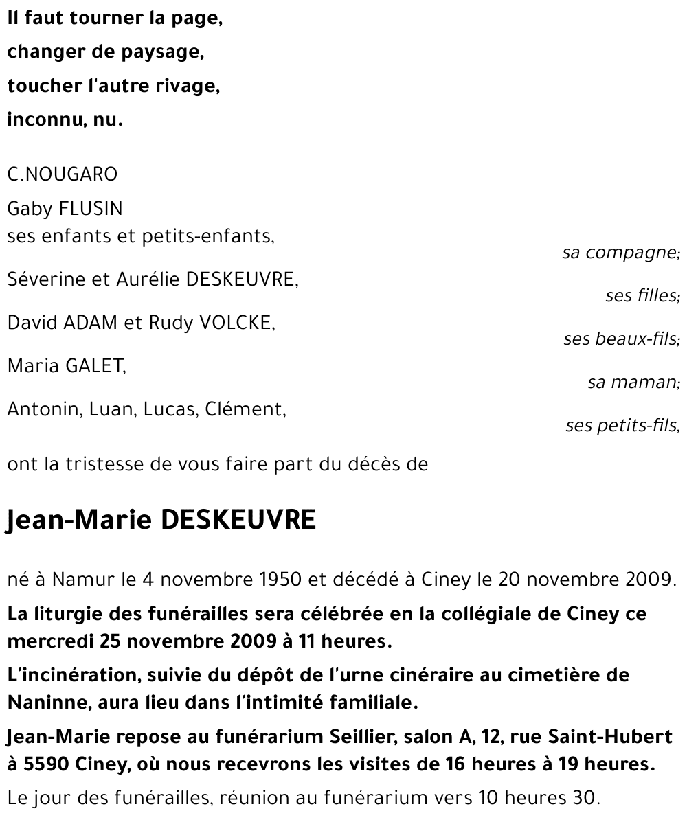 Jean-Marie DESKEUVRE