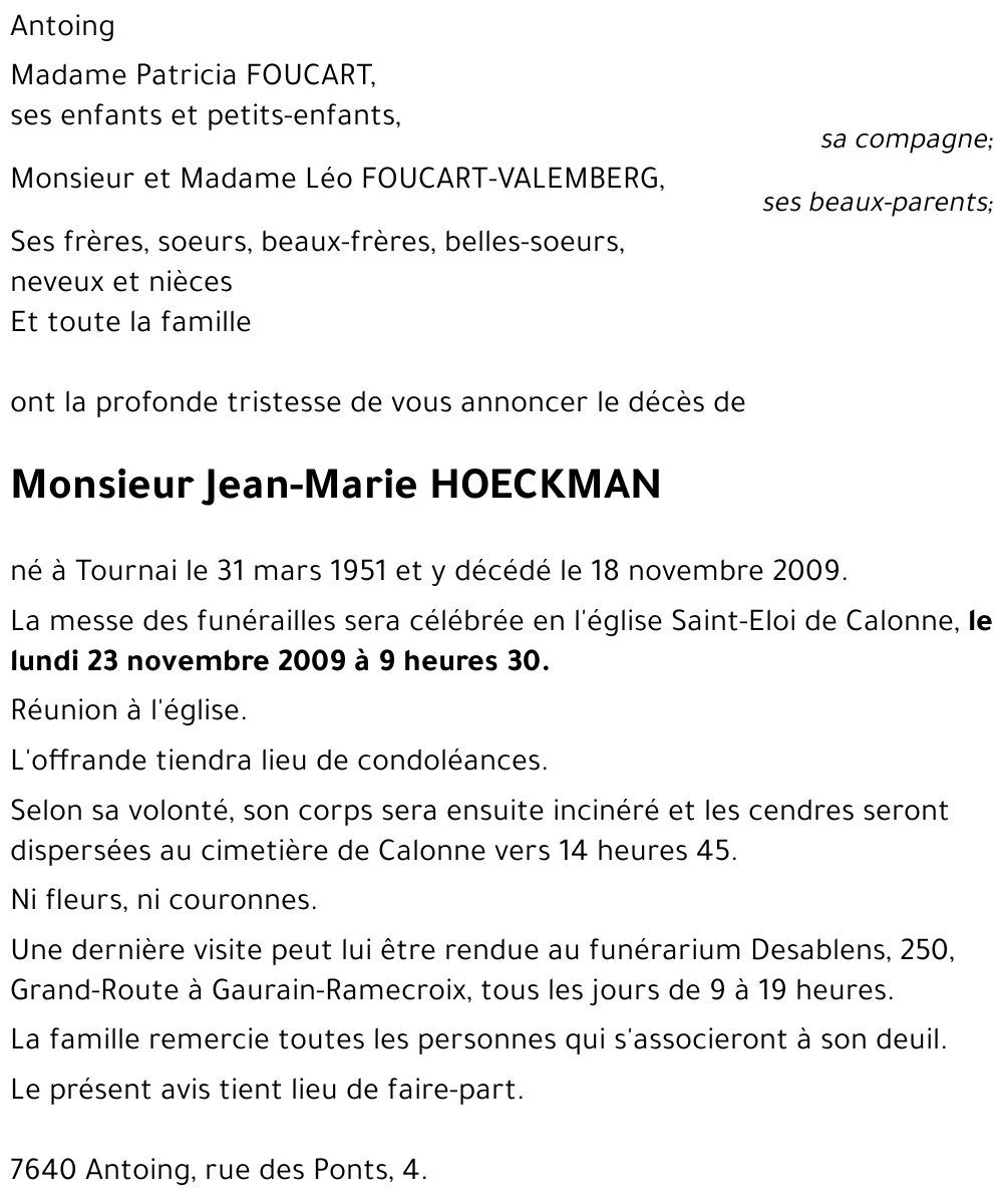 Jean-Marie HOECKMAN