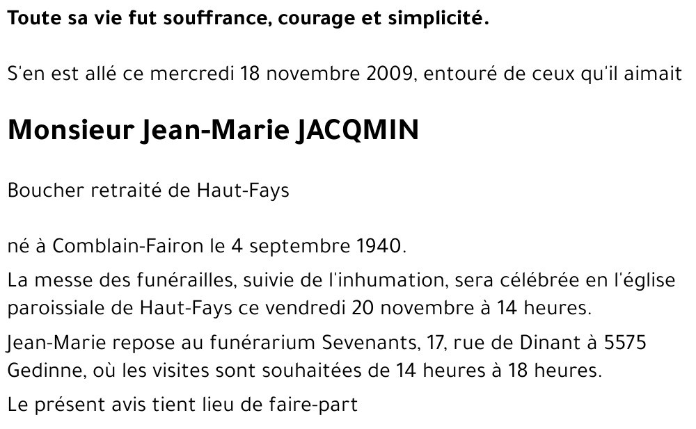 Jean-Marie JACQMIN