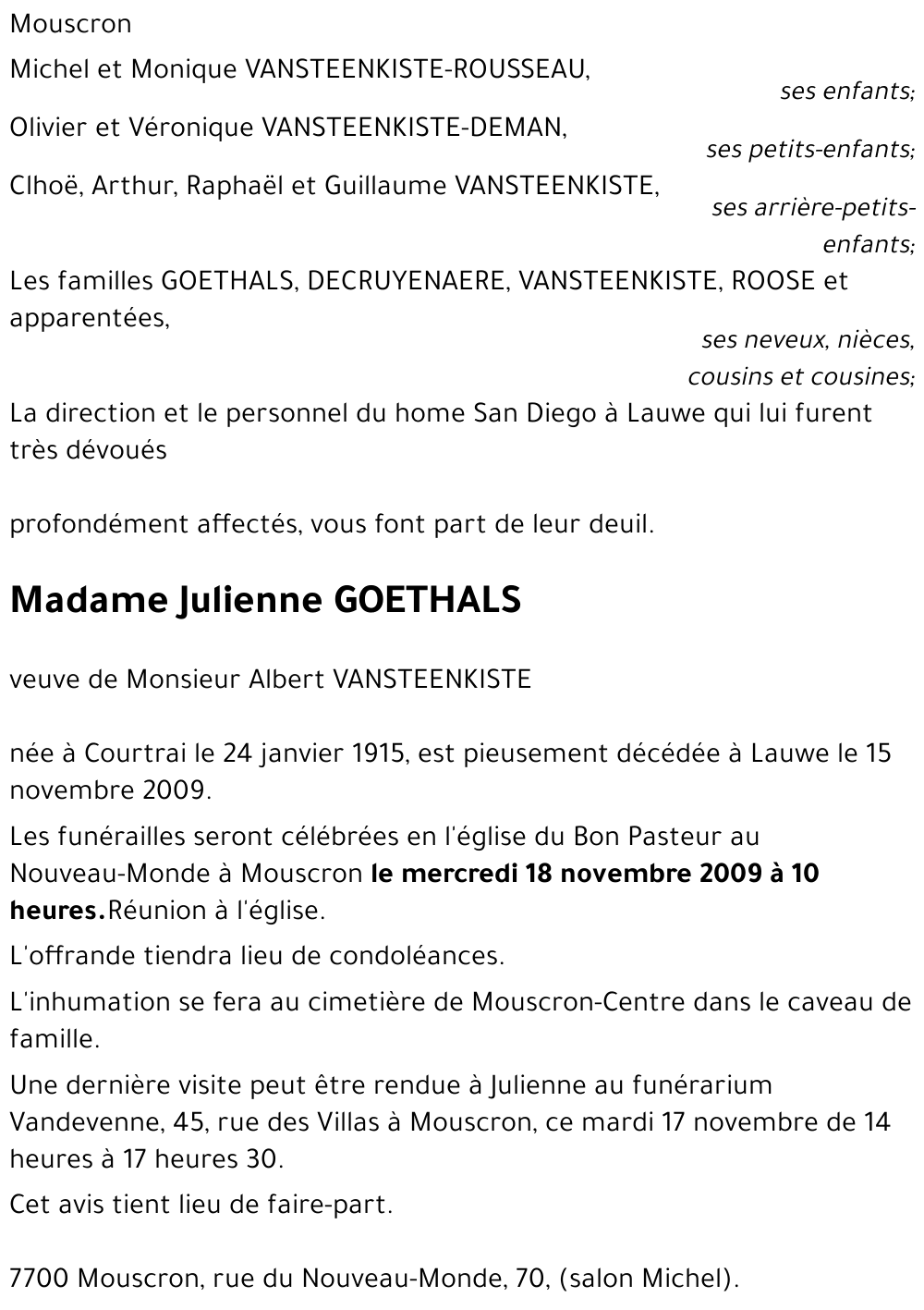 Julienne GOETHALS