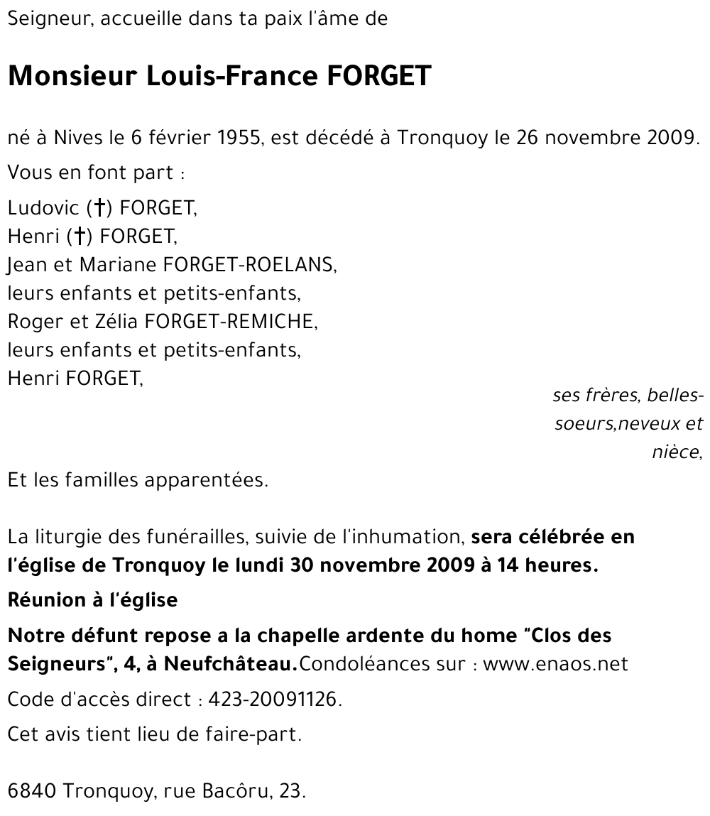 Louis-France FORGET