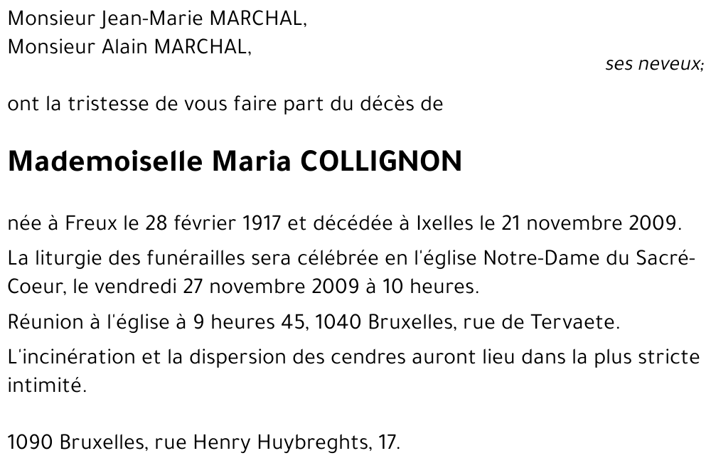 Maria COLLIGNON