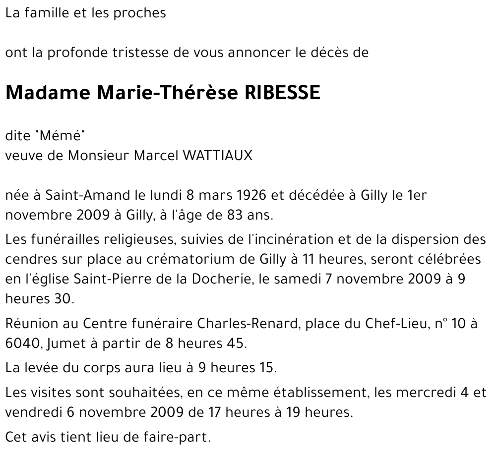 Marie-Thérèse Ribesse