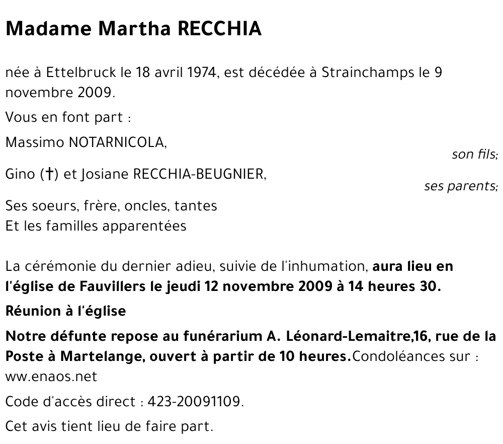 Martha RECCHIA