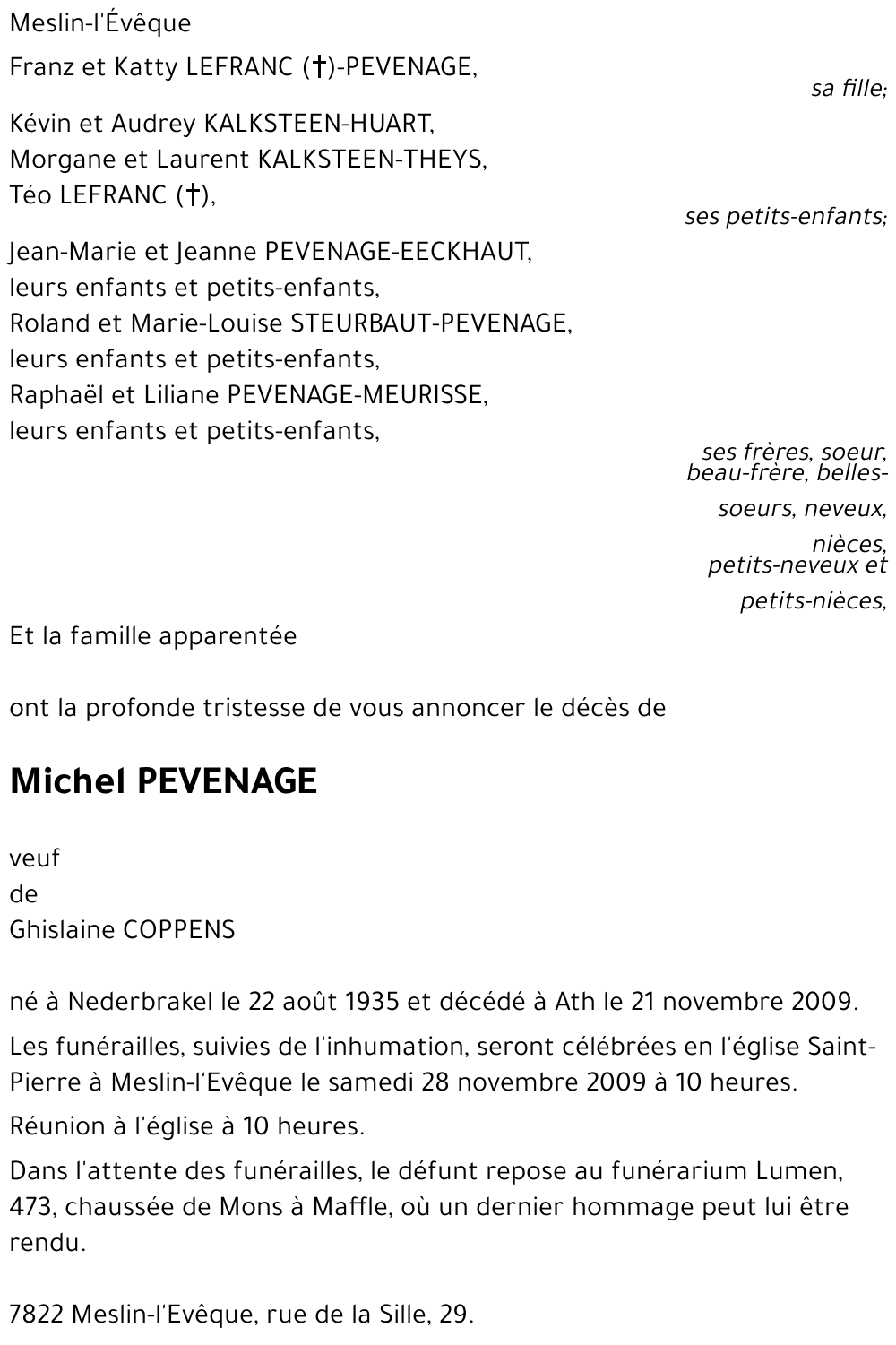 Michel PEVENAGE