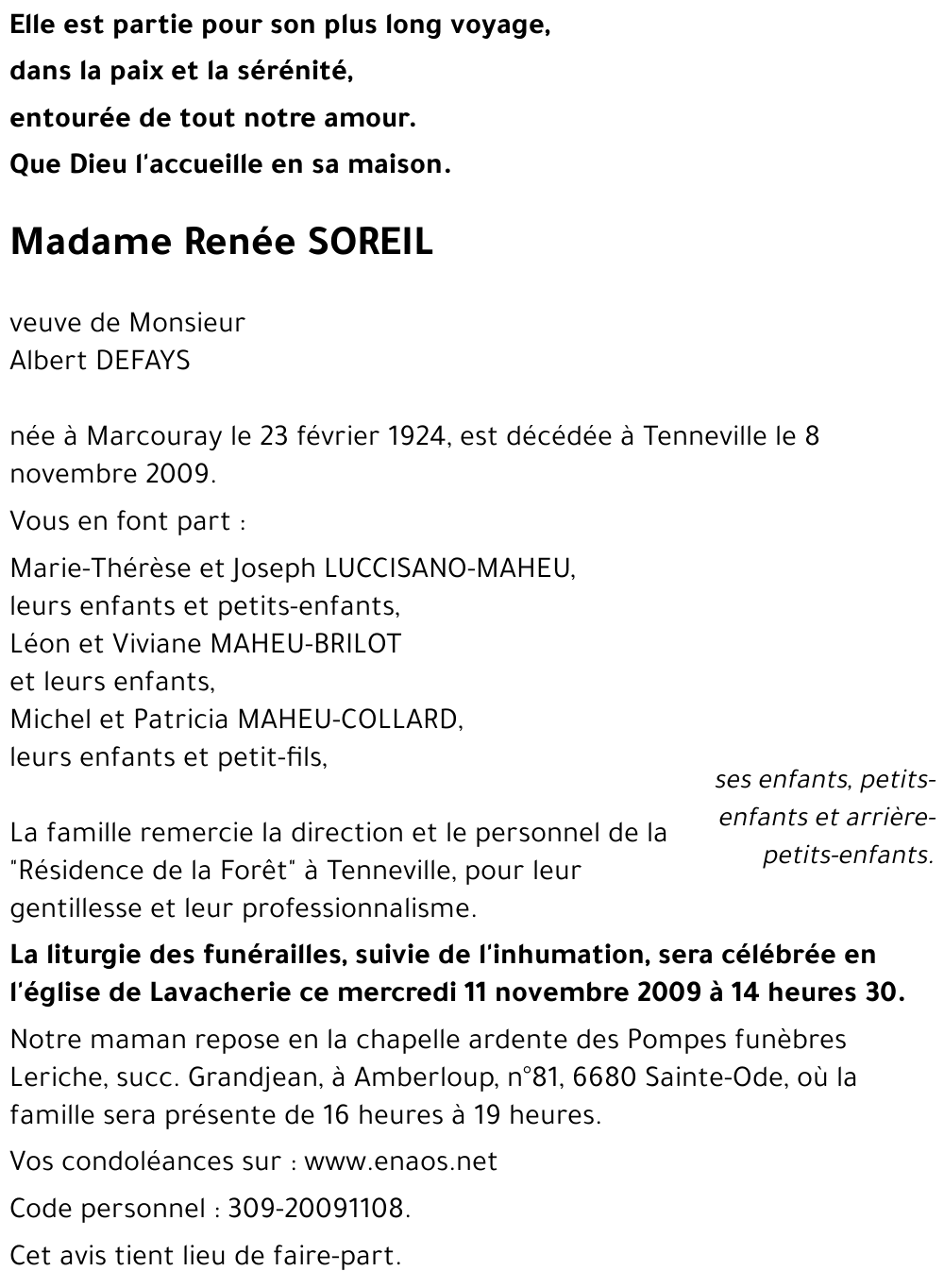Renée SOREIL