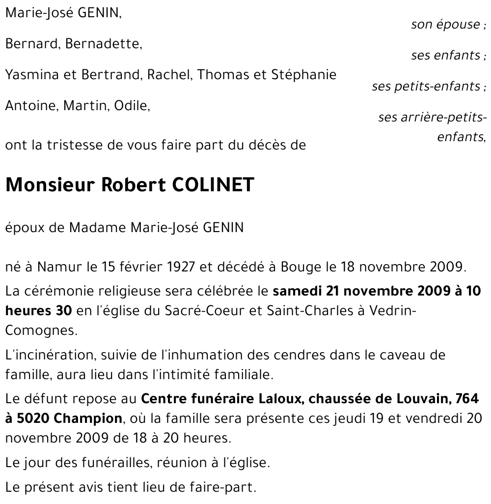 Robert COLINET