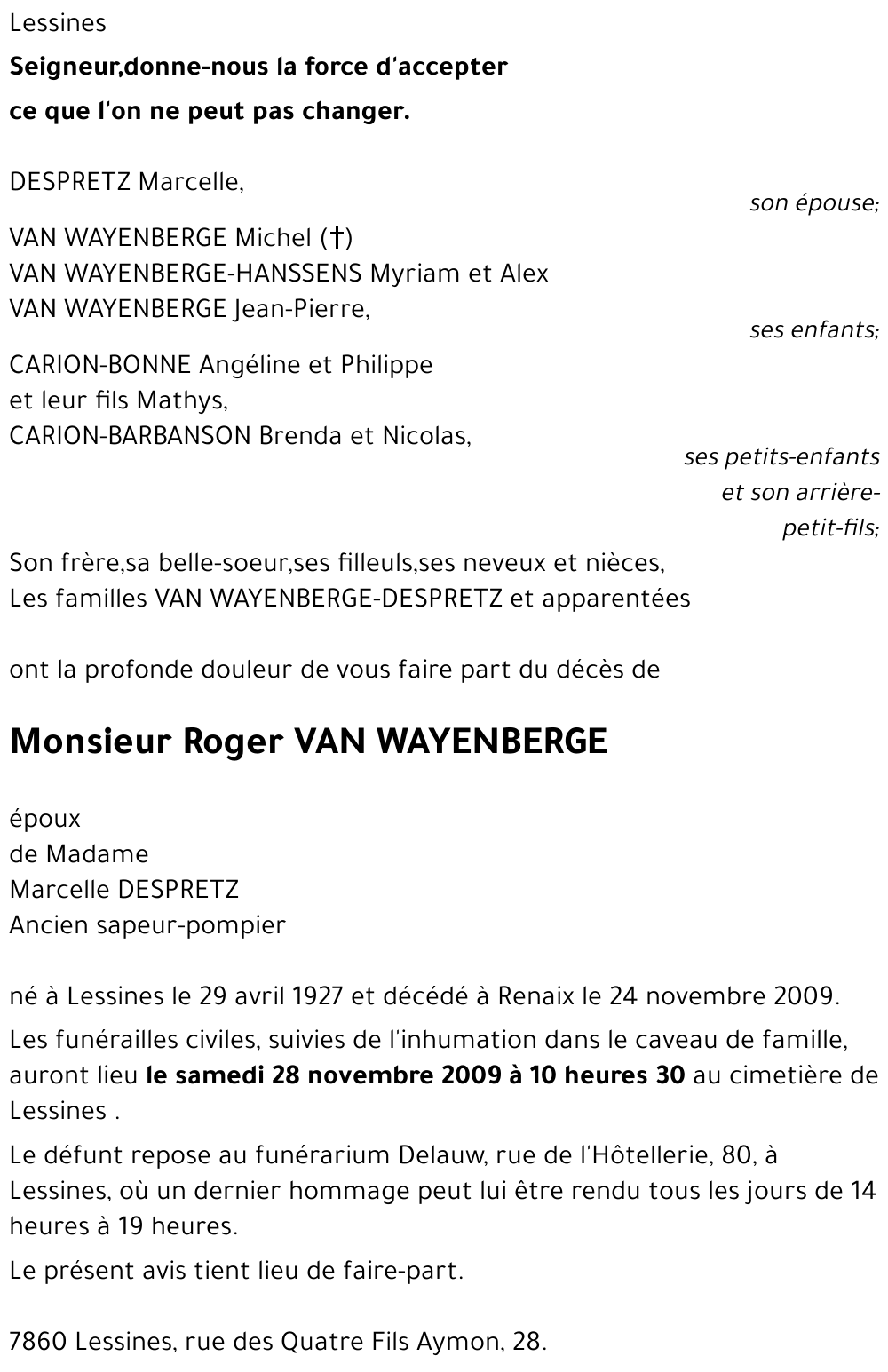 Roger VAN WAYENBERGE