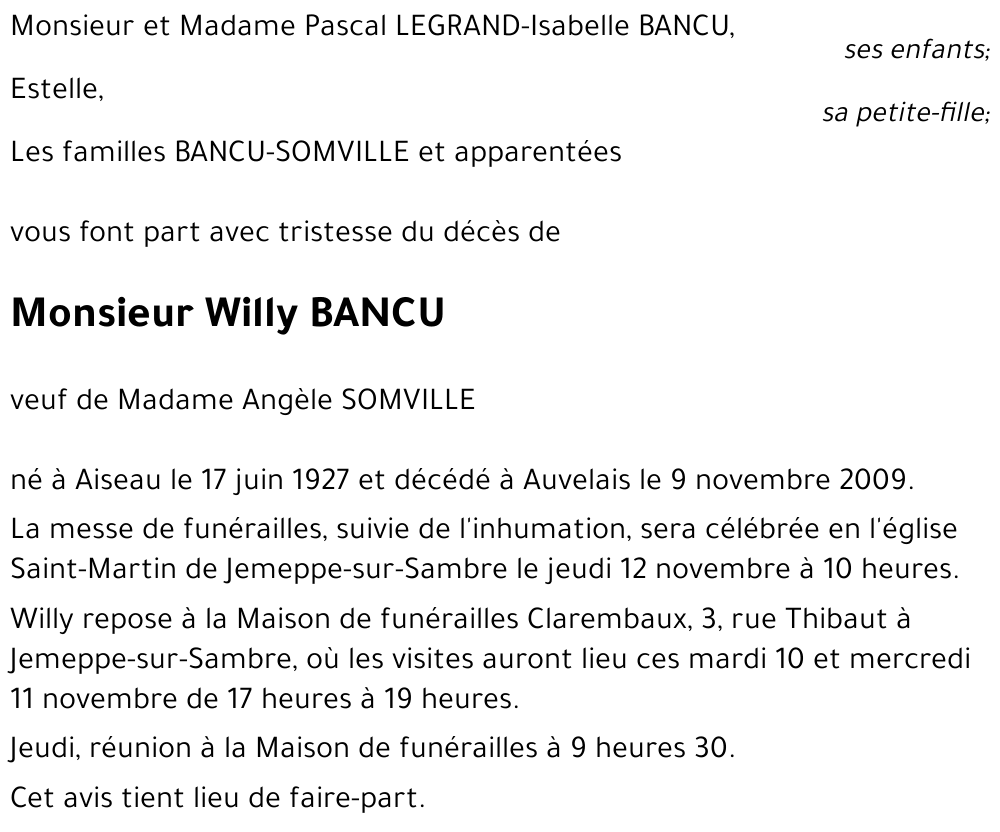 Willy BANCU