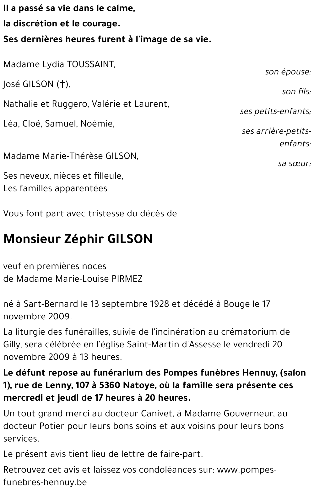 Zéphir GILSON