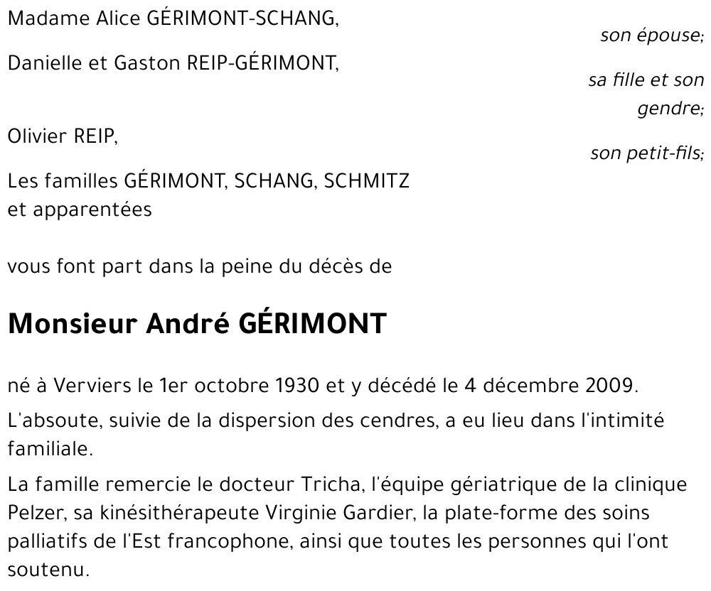 André GERIMONT