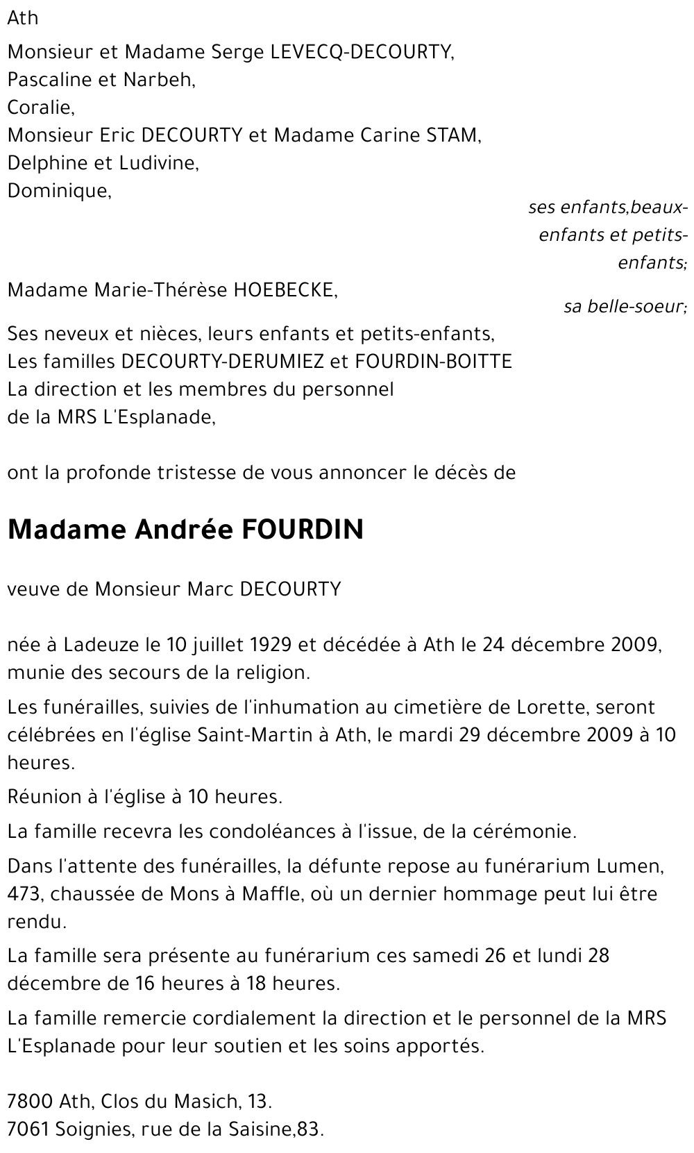 Andrée Fourdin