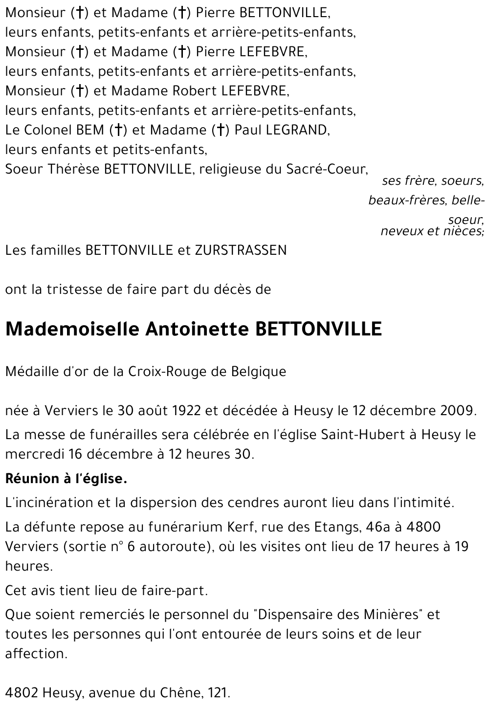 Antoinette BETTONVILLE