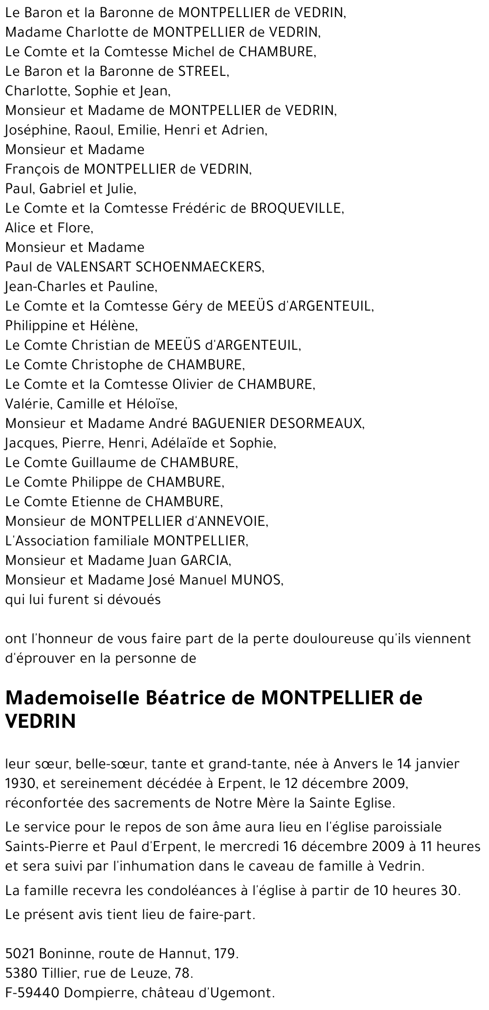 Béatrice de MONTPELLIER de VEDRIN