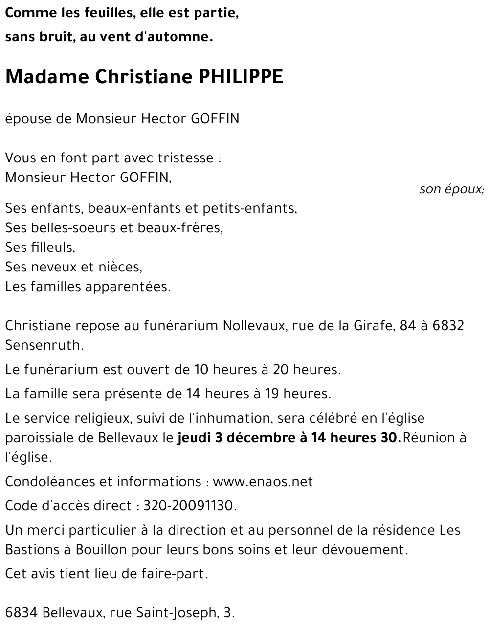 Christiane PHILIPPE