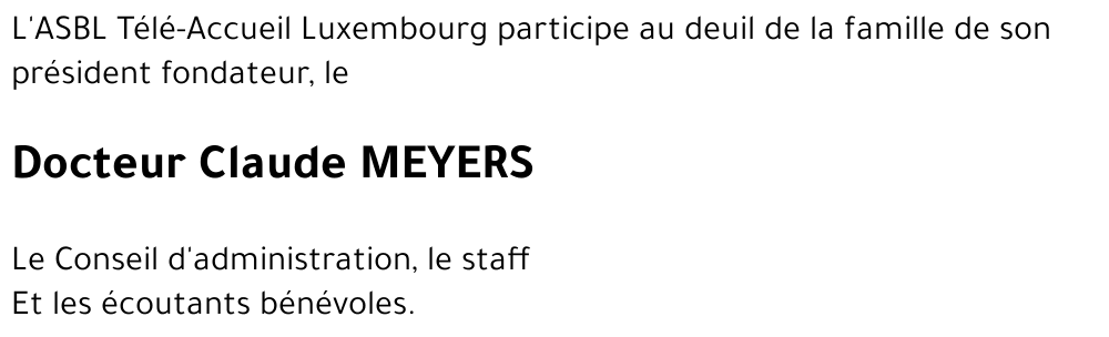 Claude MEYERS
