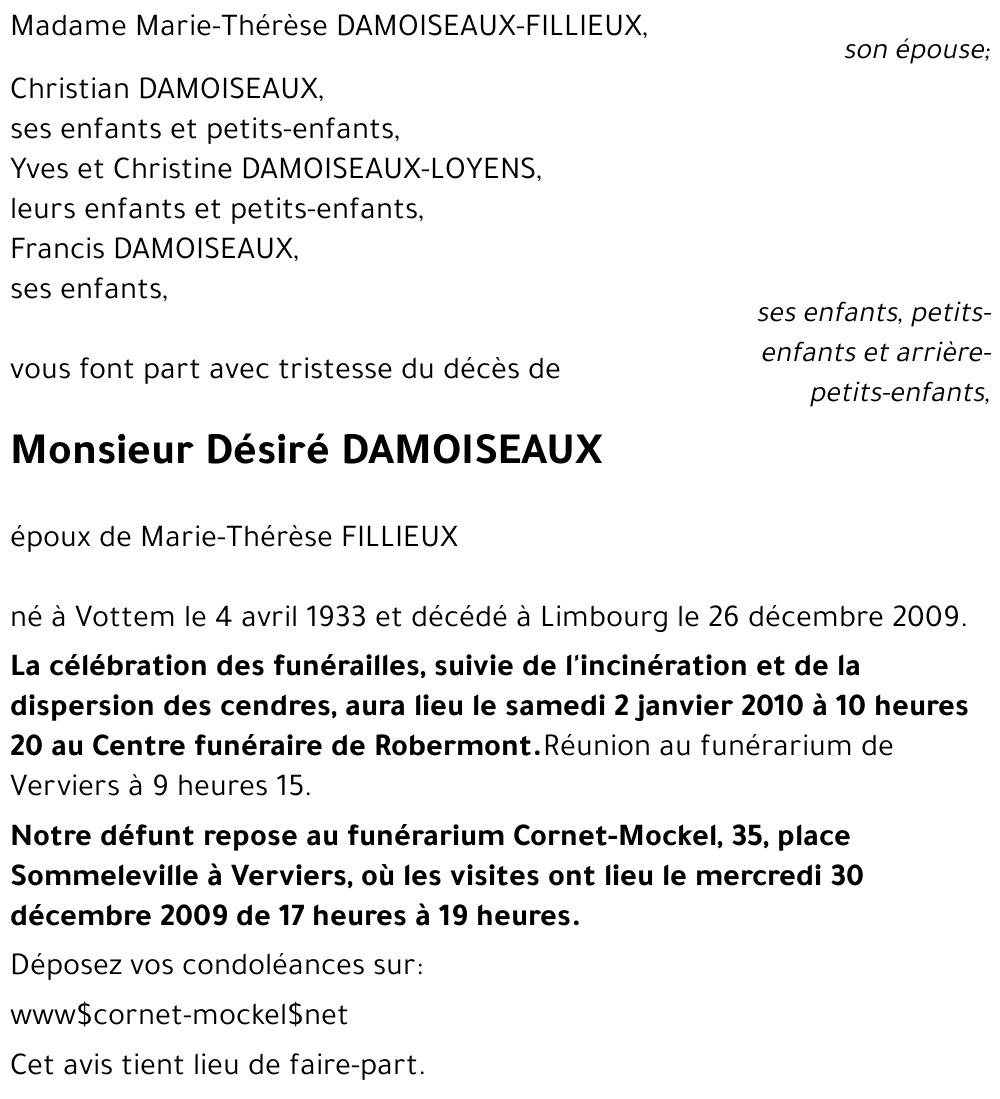 Désiré DAMOISEAUX