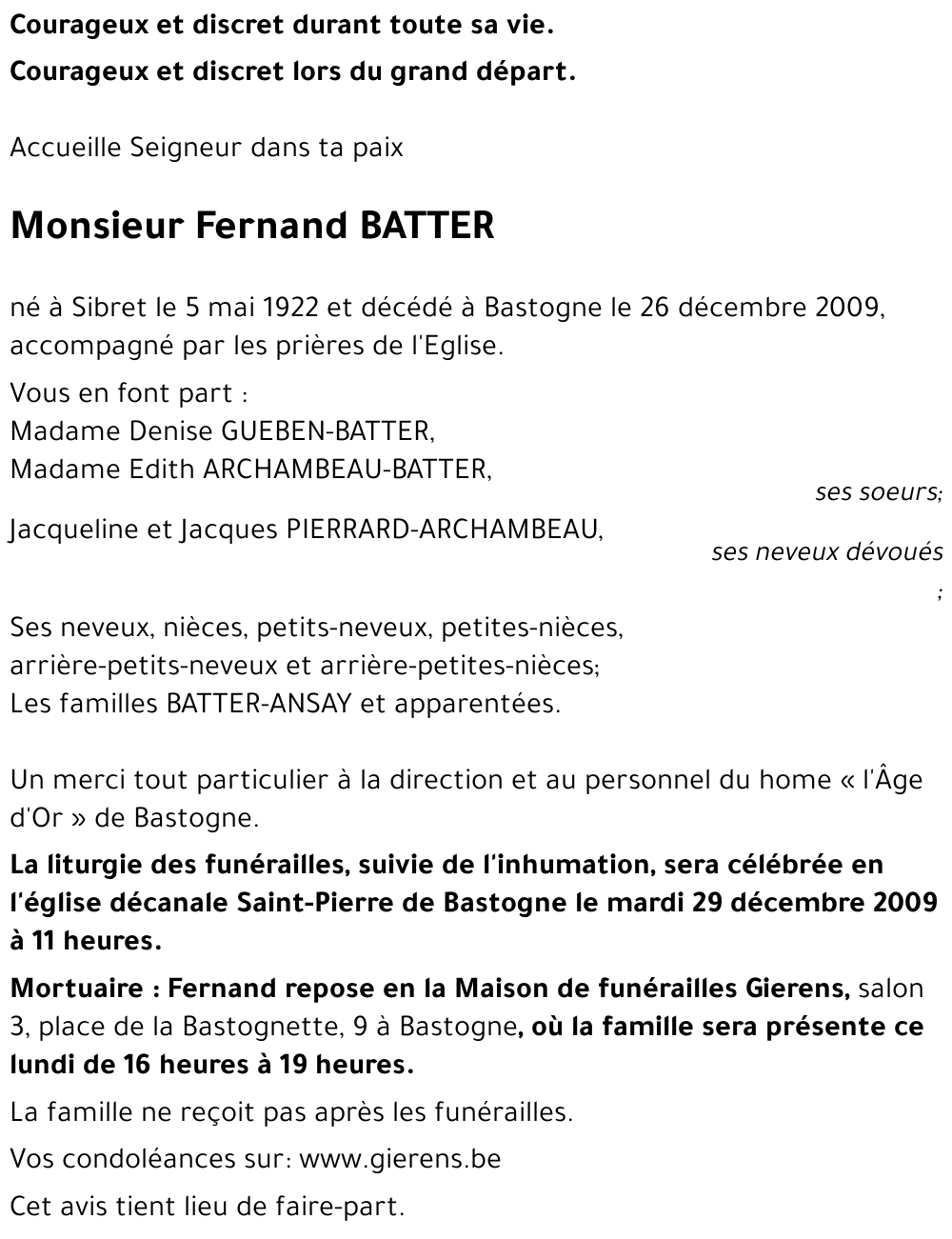 Fernand BATTER