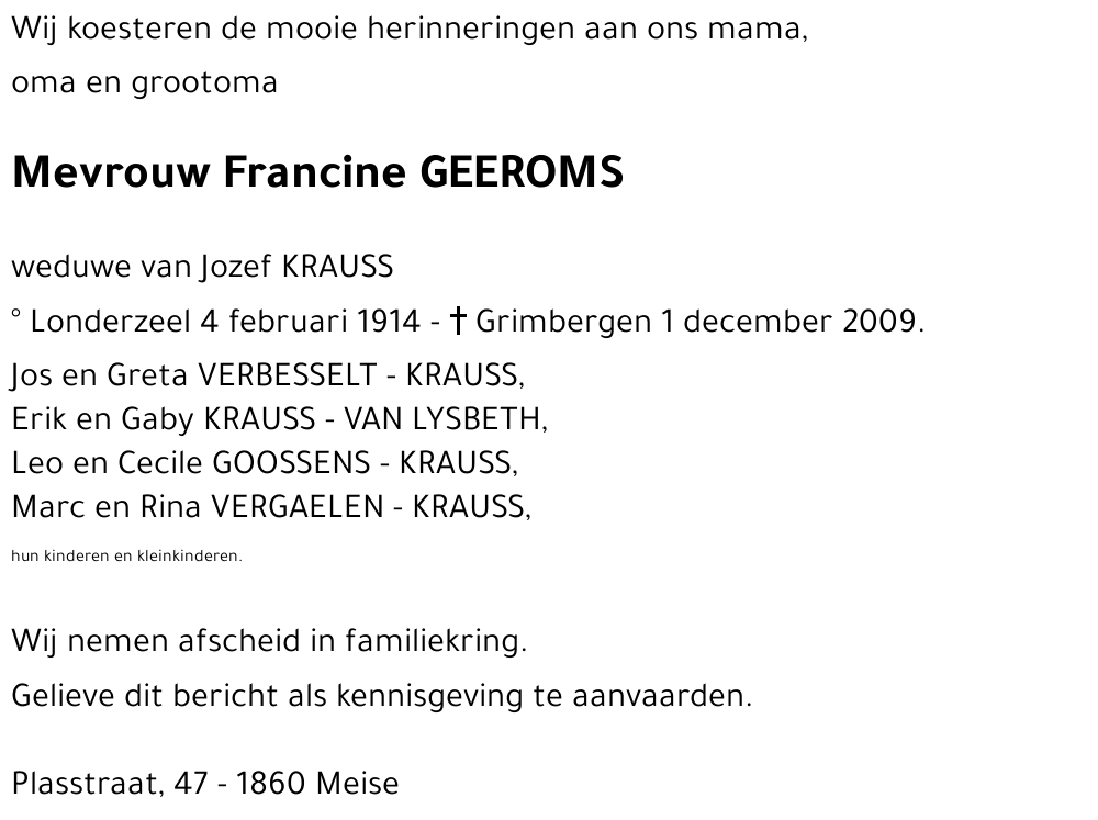 Francine GEEROMS