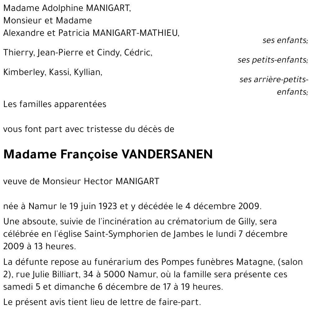 Françoise VANDERSANEN