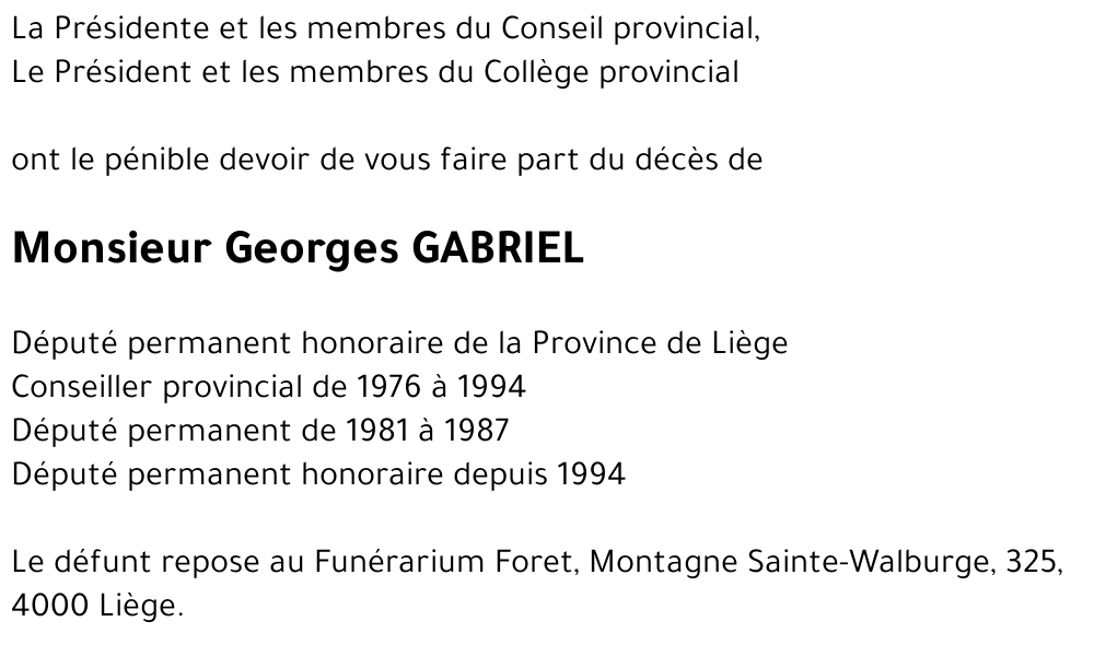 Georges GABRIEL