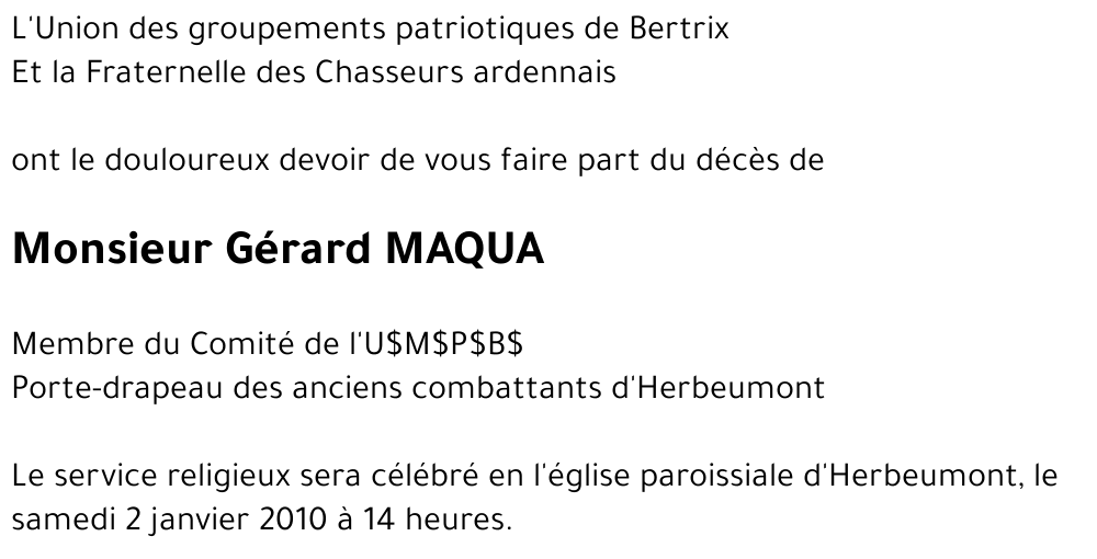 Gérard MAQUA