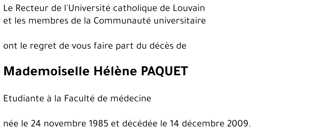 Hélène PAQUET