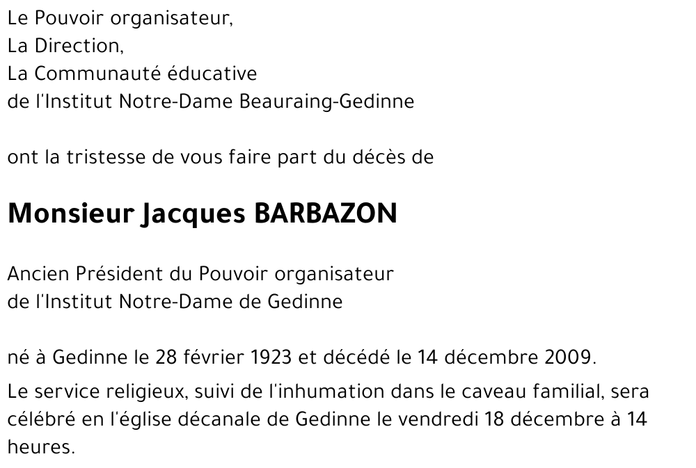 Jacques BARBAZON