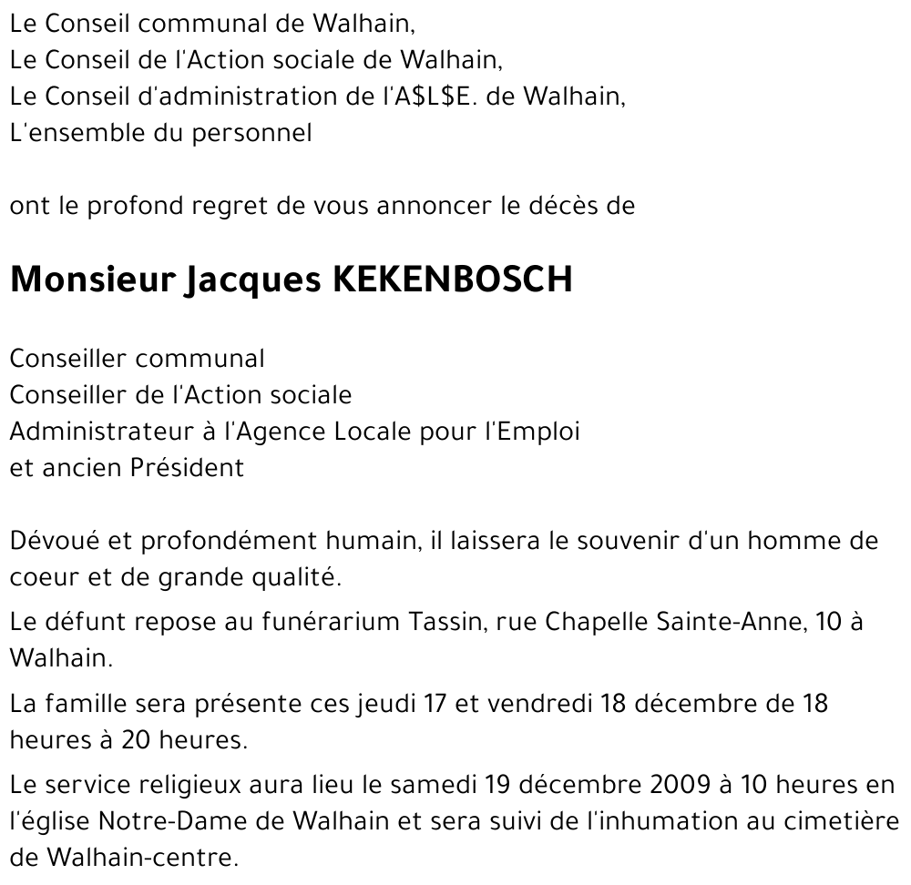 Jacques KEKENBOSCH