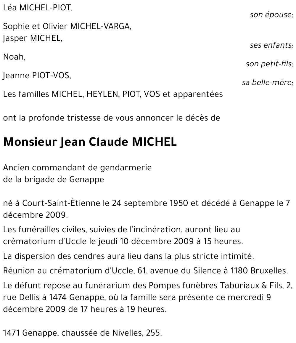 Jean Claude MICHEL