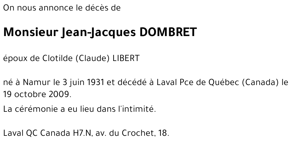 Jean-Jacques DOMBRET