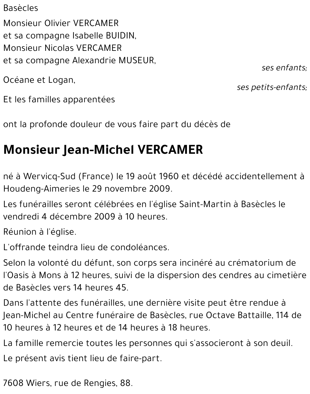 Jean-Michel VERCAMER