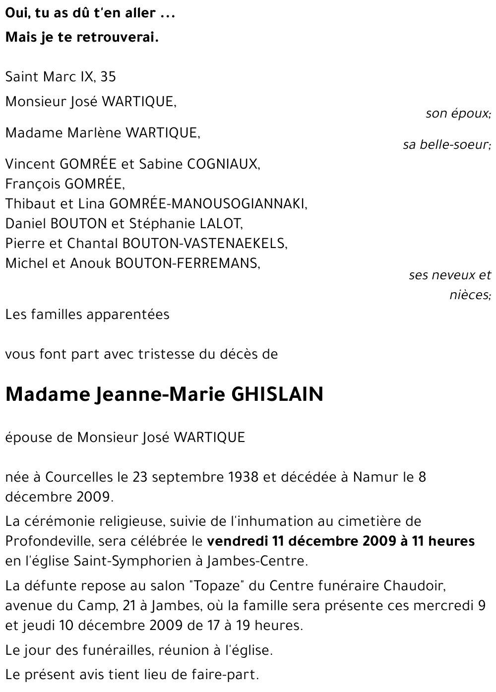 Jeanne-Marie GHISLAIN