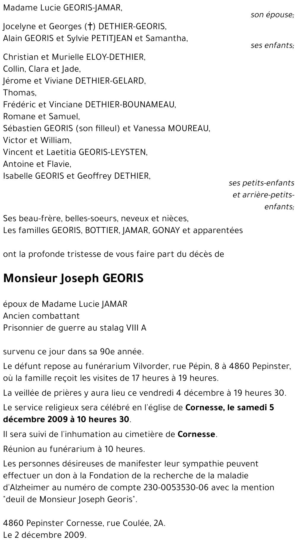 Joseph GEORIS