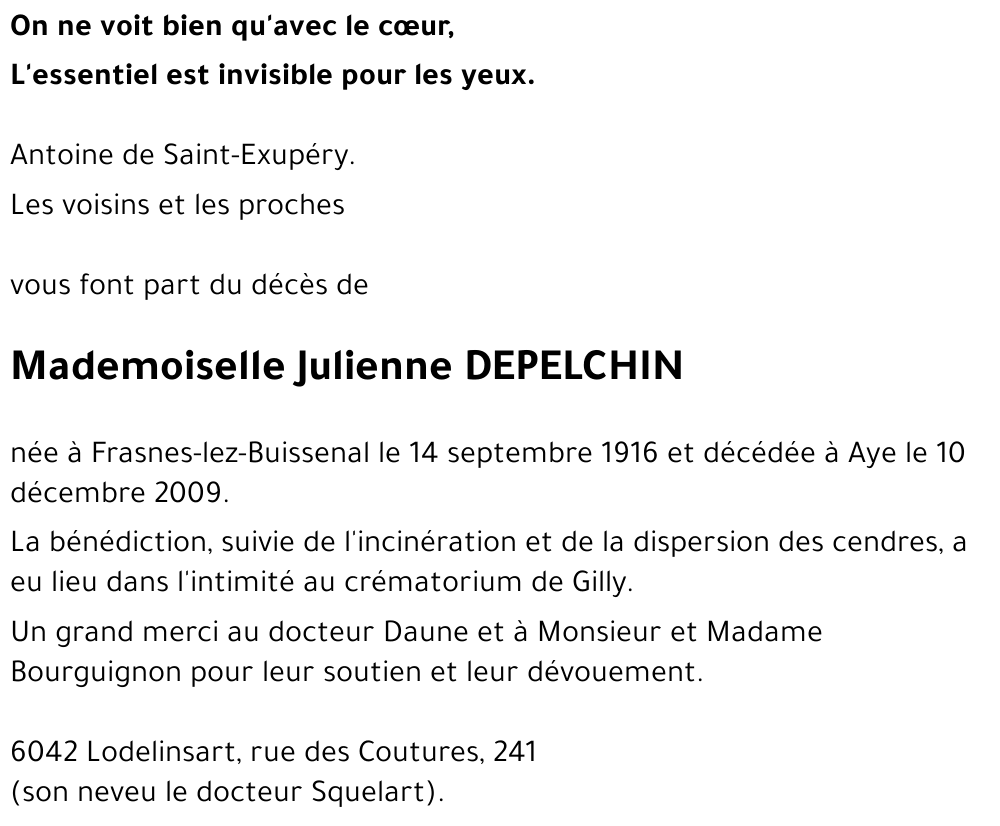 Julienne DEPELCHIN
