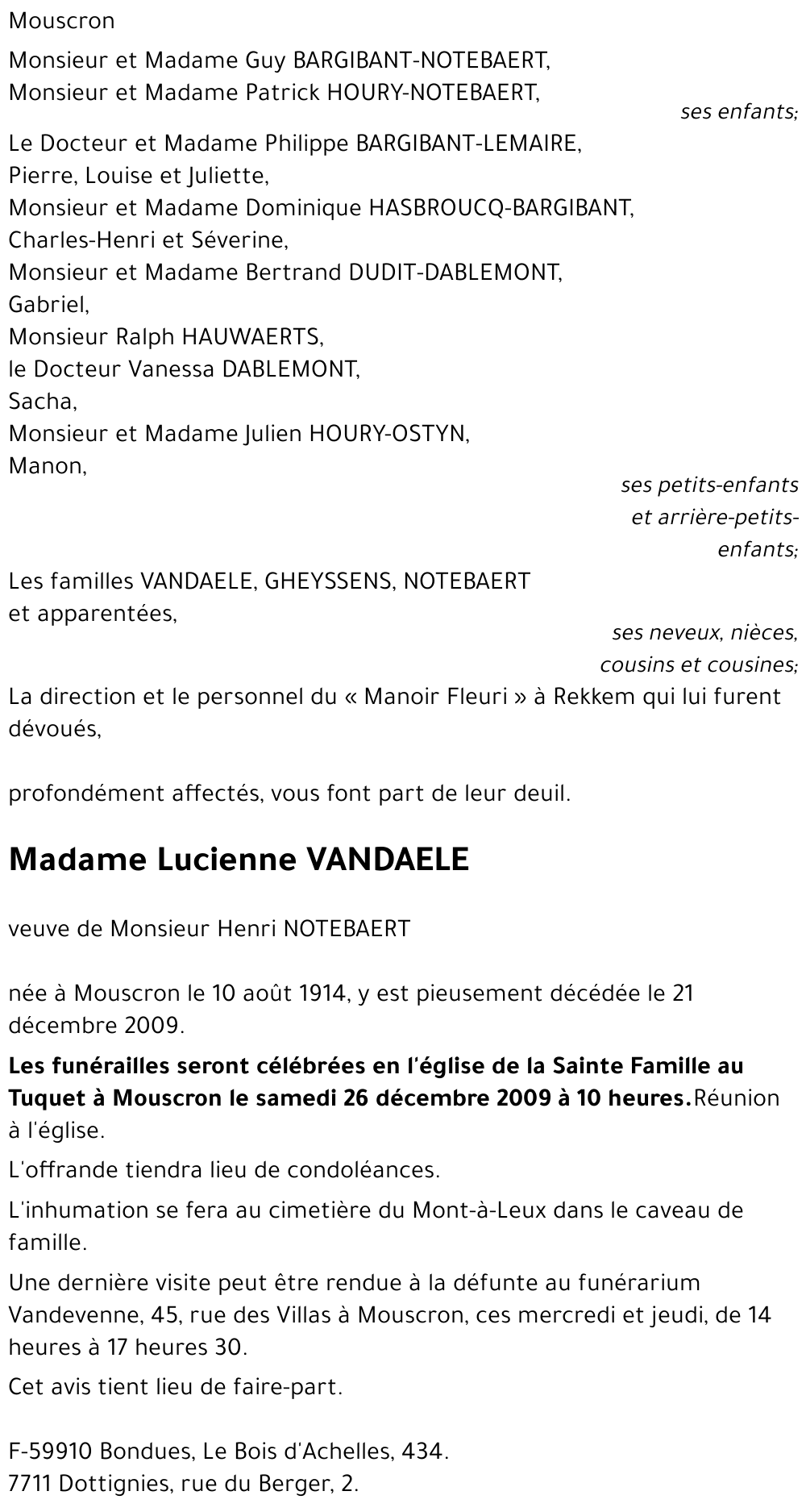 Lucienne VANDAELE